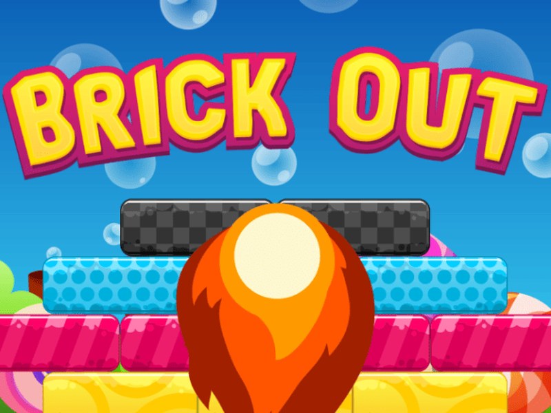 Key art for a classic brick-breaker arcade game