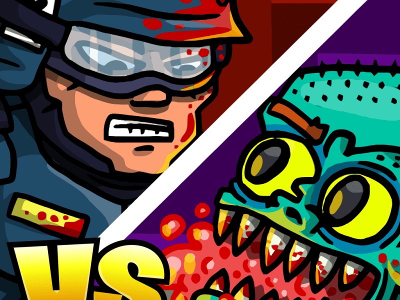 Key art for a cartoon zombie card-battle game